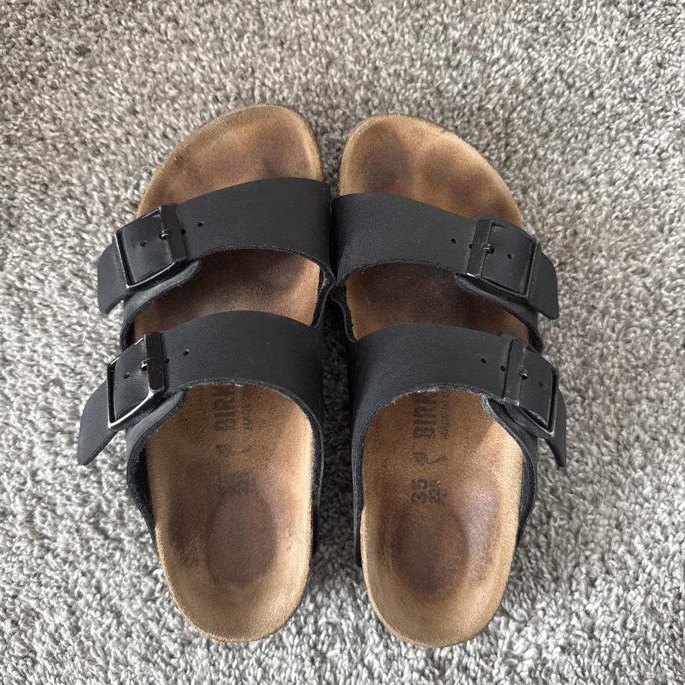 Birkenstock Arizona Birko Flor Black - Size 35 Narrow